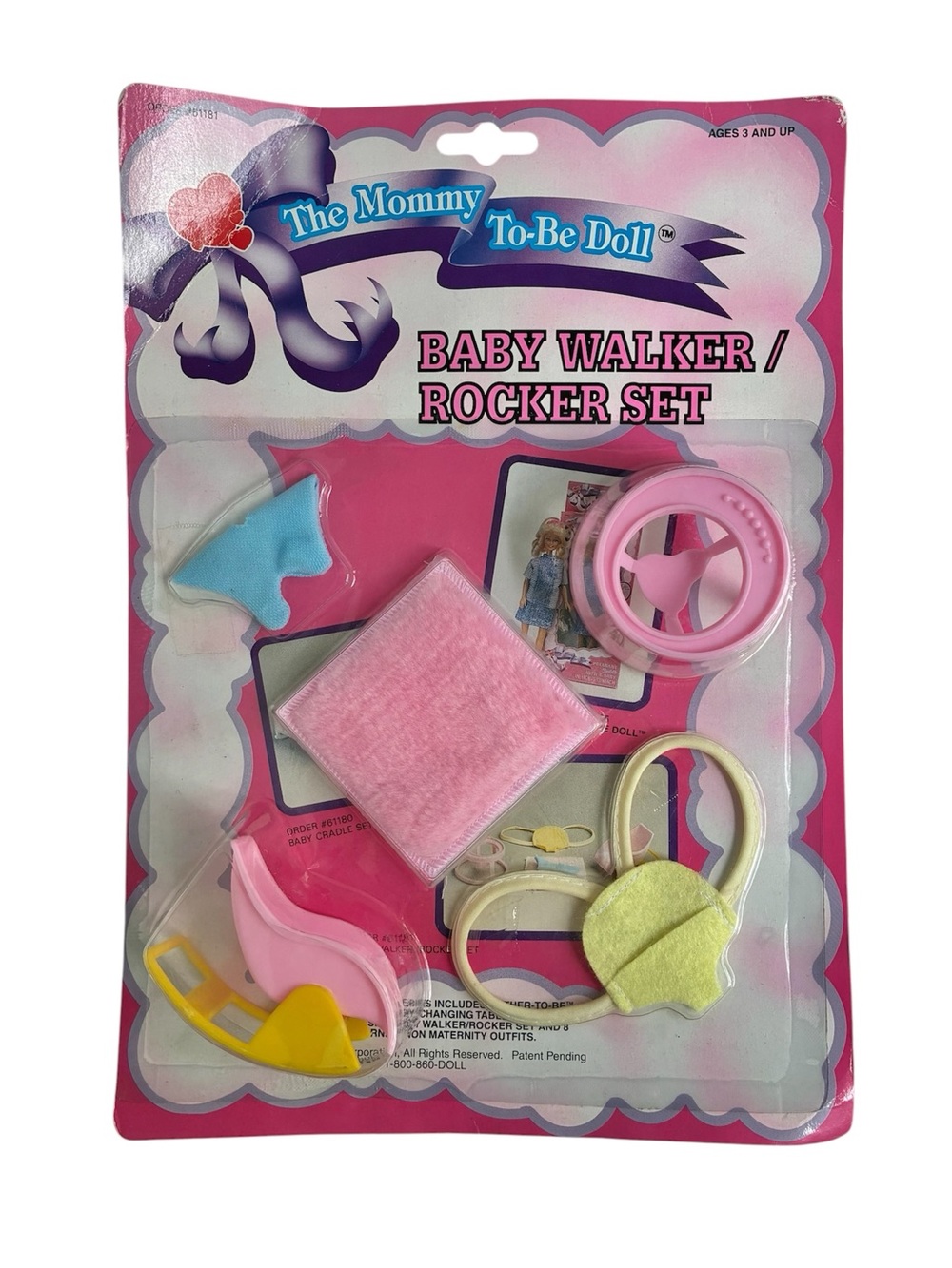 Vintage 1992 The Mommy To-Be Doll Baby Walker/Rocker Set